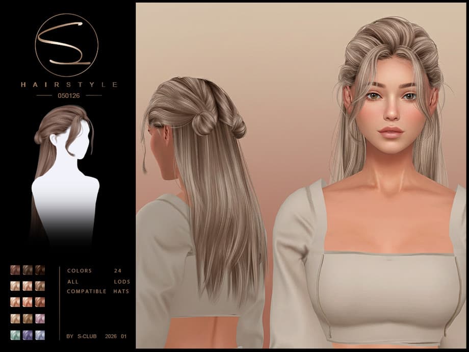 Прическа 050126 Long hairstyles
